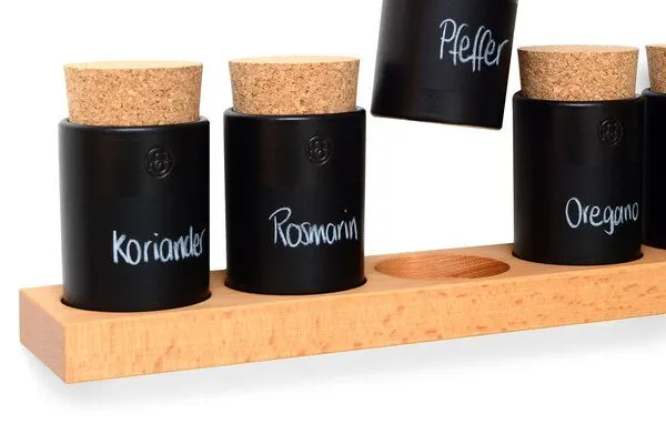 klotzaufklotz klotzaufklotz Gewürzregal Buche, Weiß, – Produktbild 4 von 4