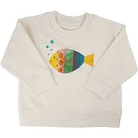 MelaDi Meladi Kinder Baby - Sweater aus Biobaumwolle - Fisch auf Natural Raw – Produktbild 1 von 1