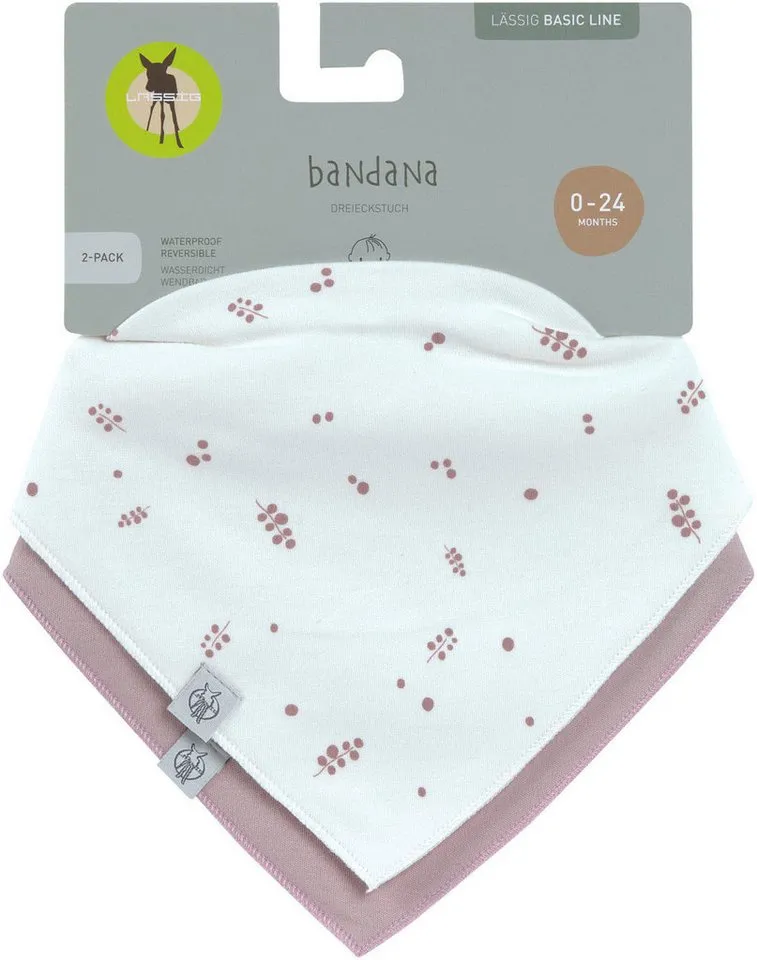 Lässig Lässig Dreieckstuch Bandana, Berries, (Set, 2-St), für Babys, wasserdicht, Rosa, – Produktbild 5 von 5