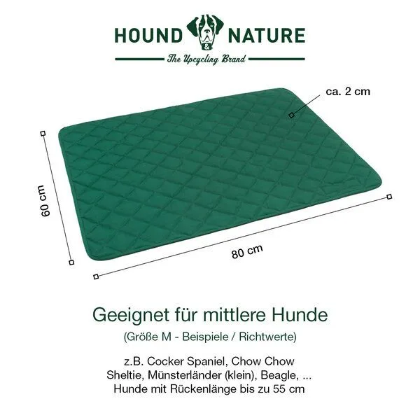 HOUND & NATURE HOUND & NATURE Wasserdichte Baumwoll Hundedecke DAVOS, Grün, – Produktbild 3 von 4
