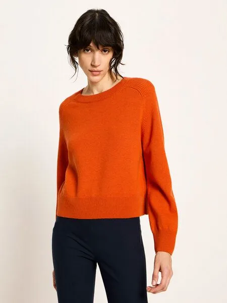 LANIUS LANIUS Cropped Pullover (GOTS), Orange, – Produktbild 1 von 4
