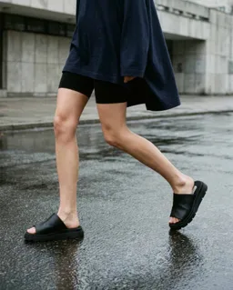 BOHEMA BOHEMA Damen vegan Slides Kado Schwarz – Produktbild 1 von 1