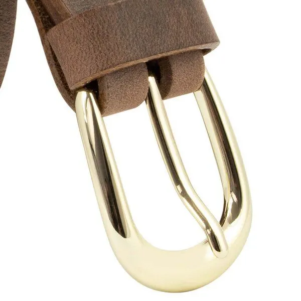 Simaru Simaru MACEIO Ledergürtel aus pflanzlich gegerbtem Naturleder (2,5 cm)-EU, Braun-used, – Produktbild 2 von 4