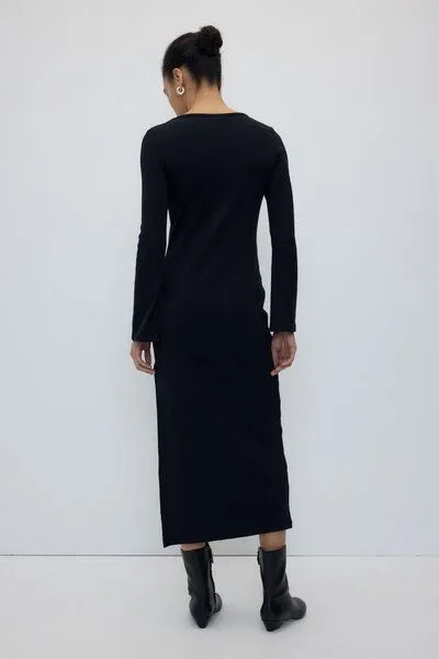Rita Row Rita Row Midikleid ZARO aus Bio-Baumwollrippe, Black, – Produktbild 3 von 3
