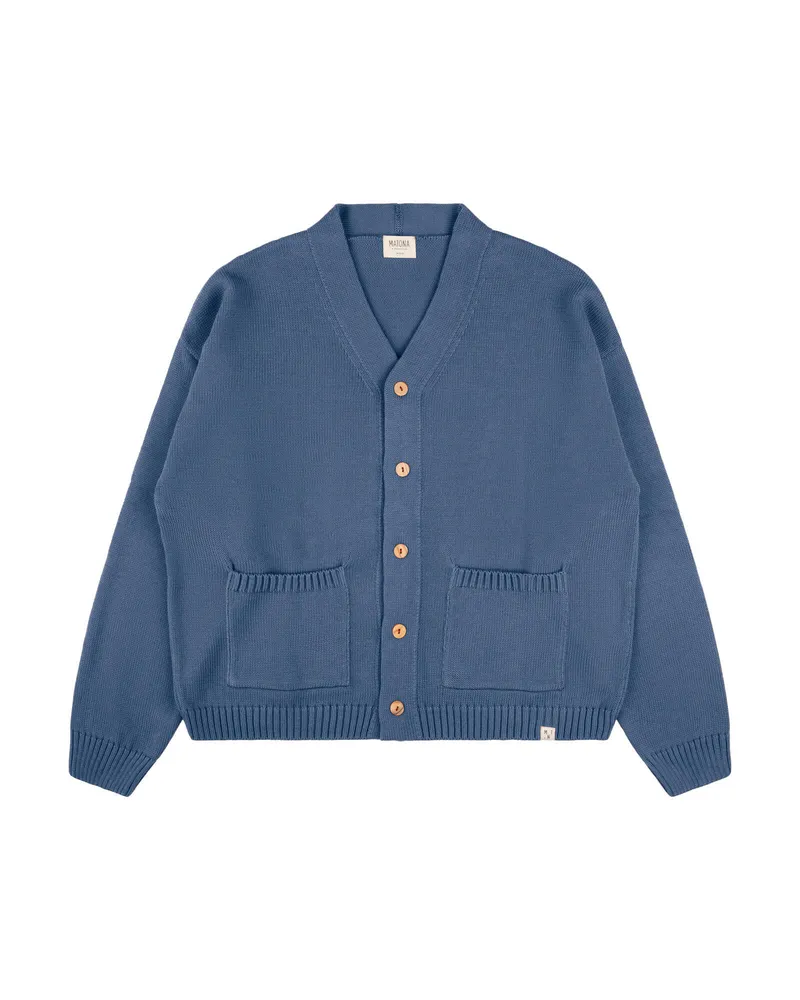 MATONA MATONA Herren vegan Strickjacke Relaxed Seal Blau, Dunkelblau, – Produktbild 1 von 2