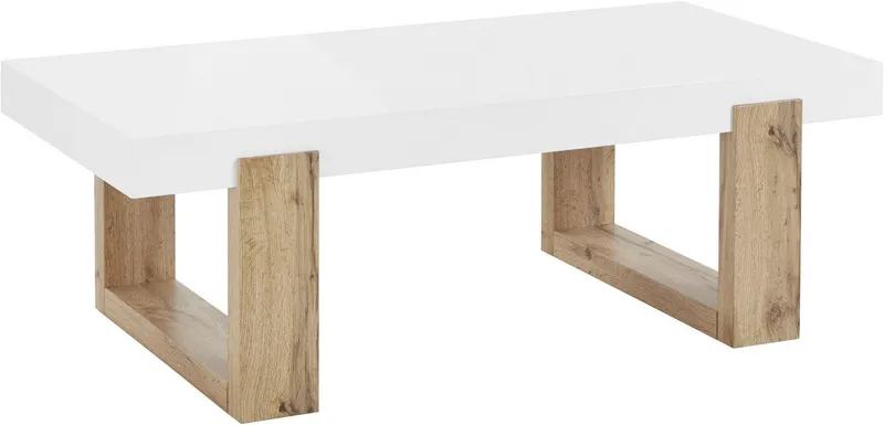 OTTO home Couchtisch Solid, hochglanzfarbener weißer Tischplatte, in zwei unterschiedlichen Größen, Weiß, – Produktbild 8 von 8