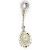 El Puente El Puente Kettenanhänger | Fair Trade & Handmade aus Nepal, Weiß,silber, – Produktbild 1 von 1