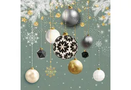 Ambiente Luxury Paper Products Papierserviette, Servietten Papier 33x33cm 3-lagig mit Weihnachtskugeln Motiv 20 Stk. – Produktbild 1 von 1