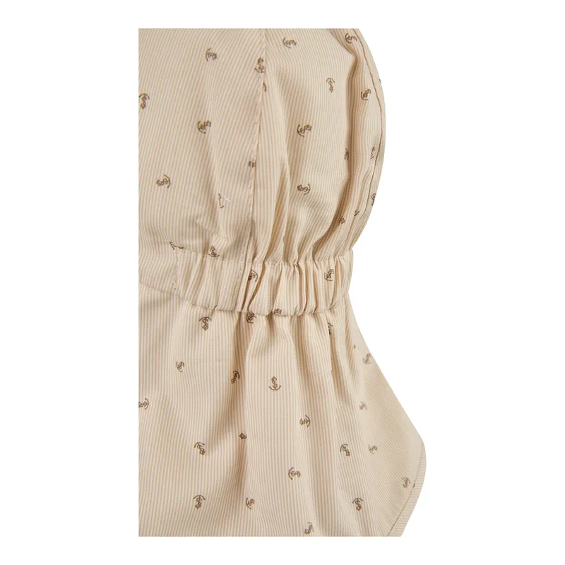 Sterntaler Sterntaler Schirmmütze mit Nackenschutz Ringel Anker, Beige, – Produktbild 2 von 3