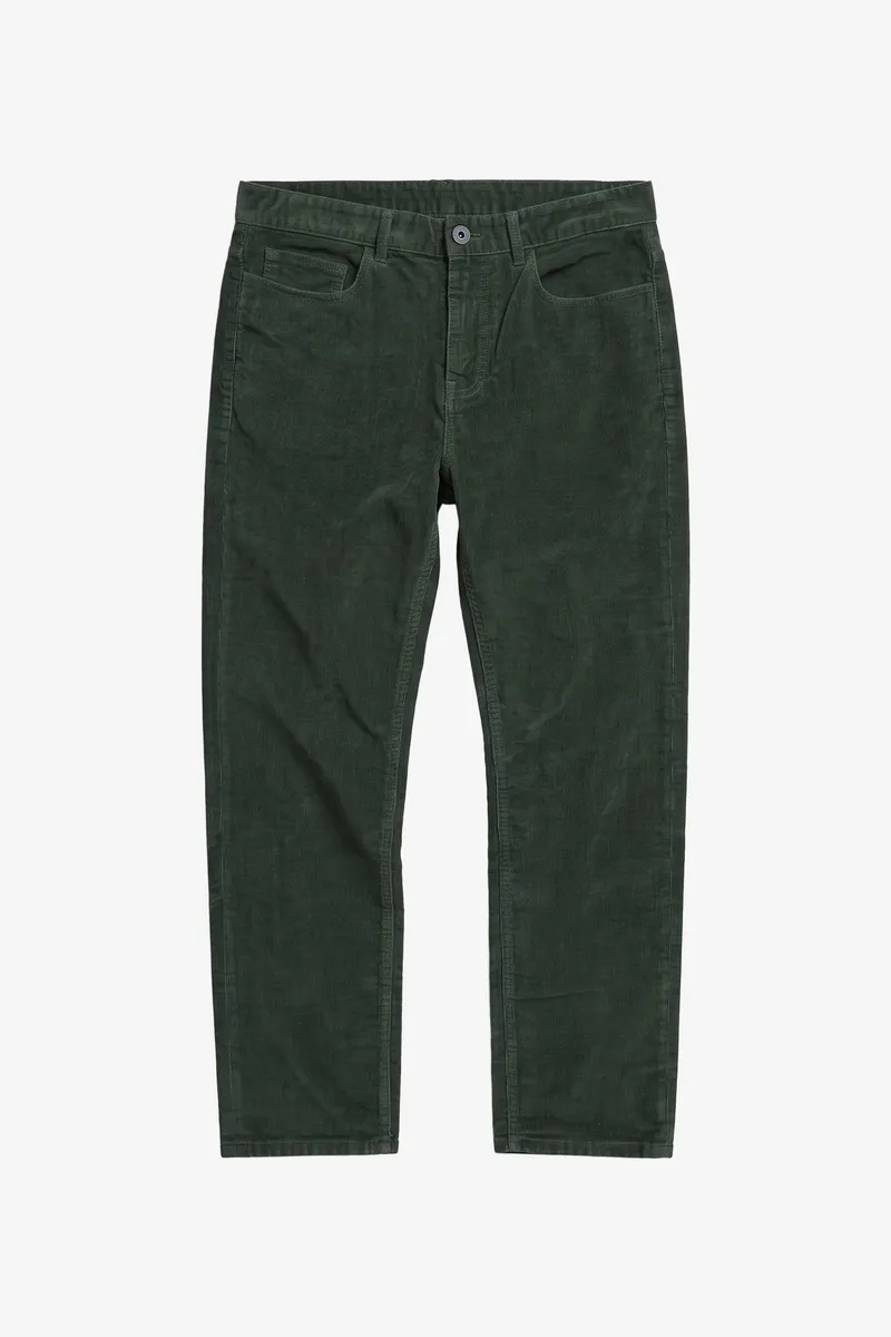 KnowledgeCotton Apparel KnowledgeCotton Apparel Herren vegan Hose Oak Regular Cord Forest Night Grün, Grün, – Produktbild 1 von 2