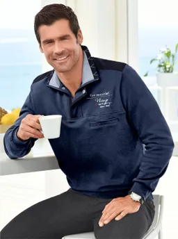 marco donati Langarm-Shirt jeansblau – Produktbild 1 von 1