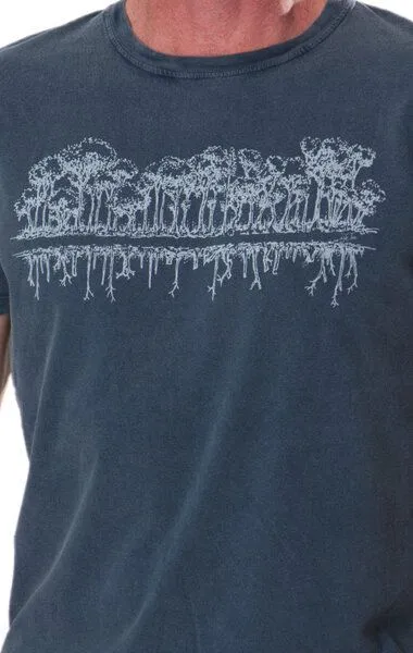 Life-Tree Life-Tree Shirt aus Biobaumwolle für Herren "Mirror", Blau, – Produktbild 5 von 5