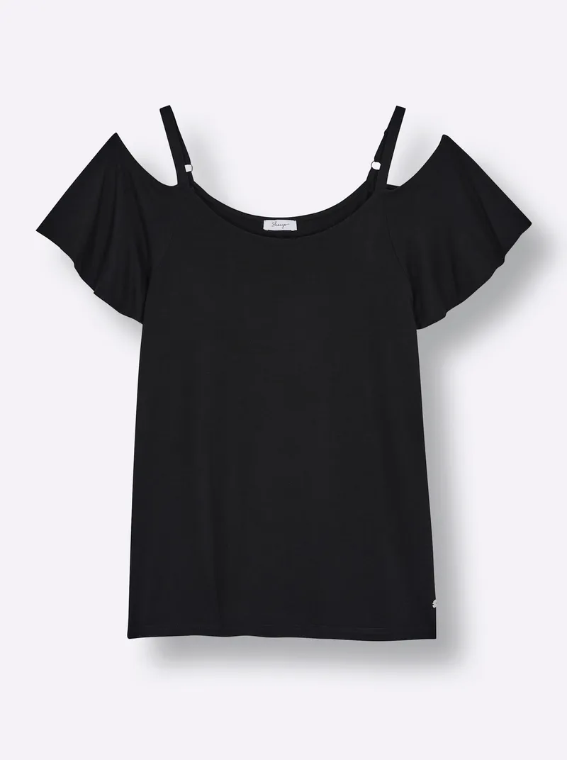 sheego Carmenshirt, Schwarz, – Produktbild 2 von 2