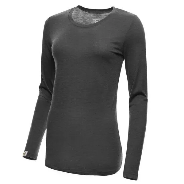 Kaipara - Merino Sportswear Kaipara - Merino Sportswear Merino Longsleeve Damen Slimfit 150, Anthrazit, – Produktbild 2 von 2
