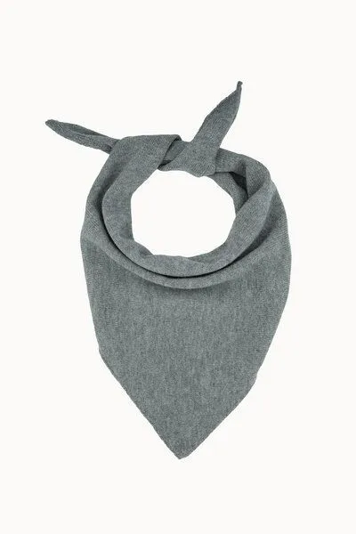 Kopyto Kopyto BIRUANG Bandana Halstuch 100% Merinowolle RWS-Zertifiziert Ökologisch Unifarben, Grau, – Produktbild 1 von 4