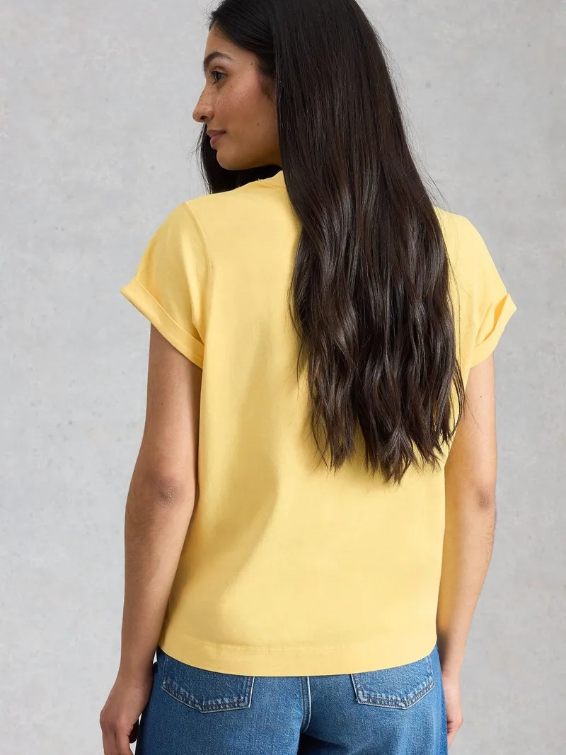 White Stuff T-Shirt Gina - 38, Hellgelb, – Produktbild 4 von 4