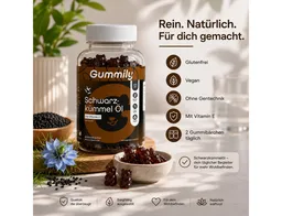 Gummily® Schwarzkümmelöl Gummibärchen, 60 St., 21 mg Thymochinon (TQ) - Vitamin E – Produktbild 1 von 1