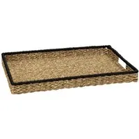 El Puente El Puente Rechteckiges Tablett aus Munji-Gras und Eisen (45 x 31 x 4 cm) – Produktbild 1 von 1