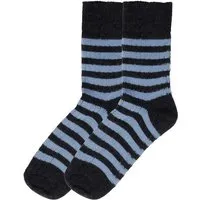 hirsch natur Damen Socken Bio-Schurwolle gewitter-sky geringelt Gr. 38-39 – Produktbild 1 von 1