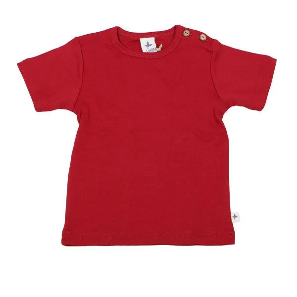 Leela Cotton Leela Cotton Kinder T-Shirt Bio Baumwolle, Ziegelrot, – Produktbild 1 von 2
