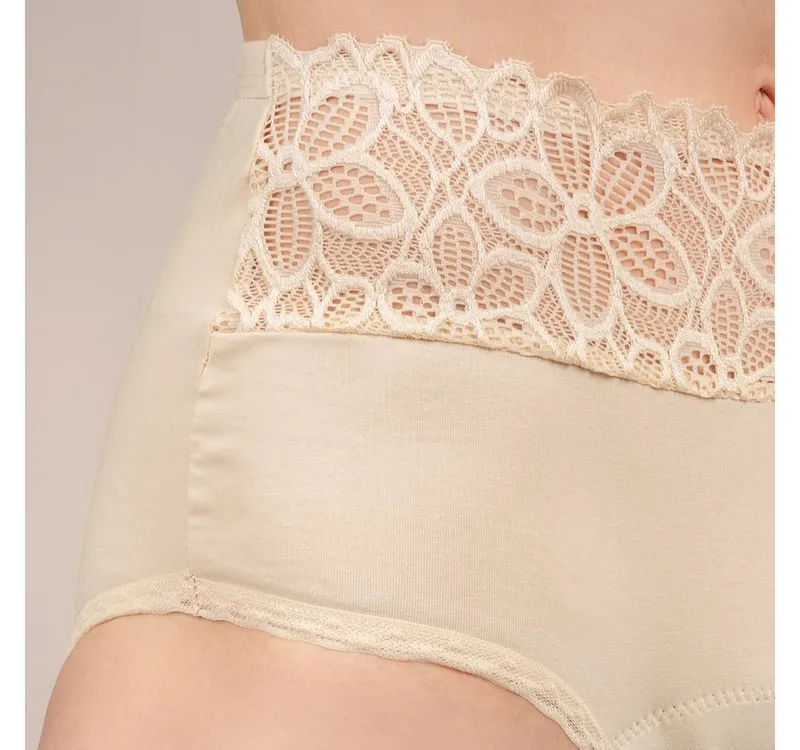 Taynie Taynie Inkontinenzslip Deluxe ultra Inkontinenzunterwäsche / Inkontinenzslip aus Bio Baumwolle, Beige|gelb, – Produktbild 3 von 5