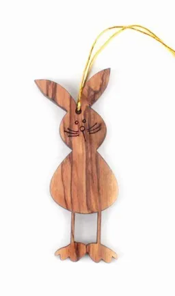 El Puente El Puente Deko-Anhänger "Häschen" | Fair Trade & Handmade aus Palästina – Produktbild 1 von 1