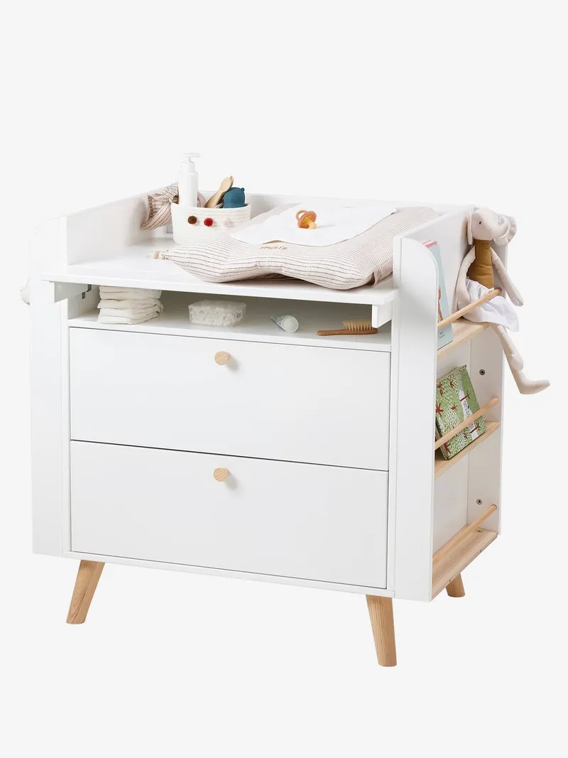 Vertbaudet Baby Wickelkommode KONFETTI, Weiß, – Produktbild 2 von 4