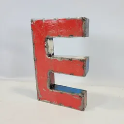 Moogoo Creative Africa Moogoo Creative Africa Buchstabe "E" aus recycelten Ölfässern | Ziffer "3" | 22 oder 50 cm | verschiedene Farben | Upcycling | handgemacht & fair – Produktbild 1 von 1