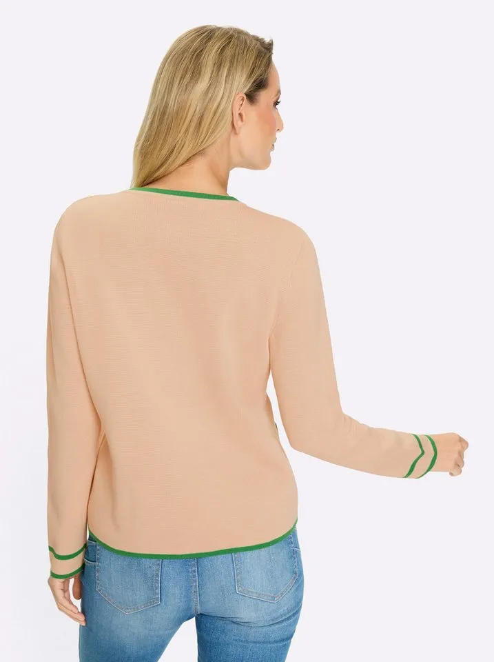 heine heine Strickjacke Strickjacke Langarm Milano-Ripp, Braun, – Produktbild 2 von 5