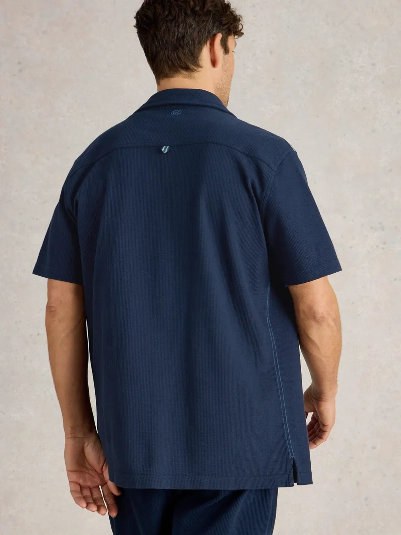 White Stuff Geripptes Jerseyhemd - XL, Dunkelmarine, – Produktbild 4 von 4