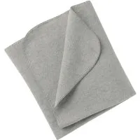 Engel natur Engel Natur Babydecke mit Muschelkante Bio-Merinowolle Fleece melange hellgrau Maße 80 x 100 cm – Produktbild 1 von 1