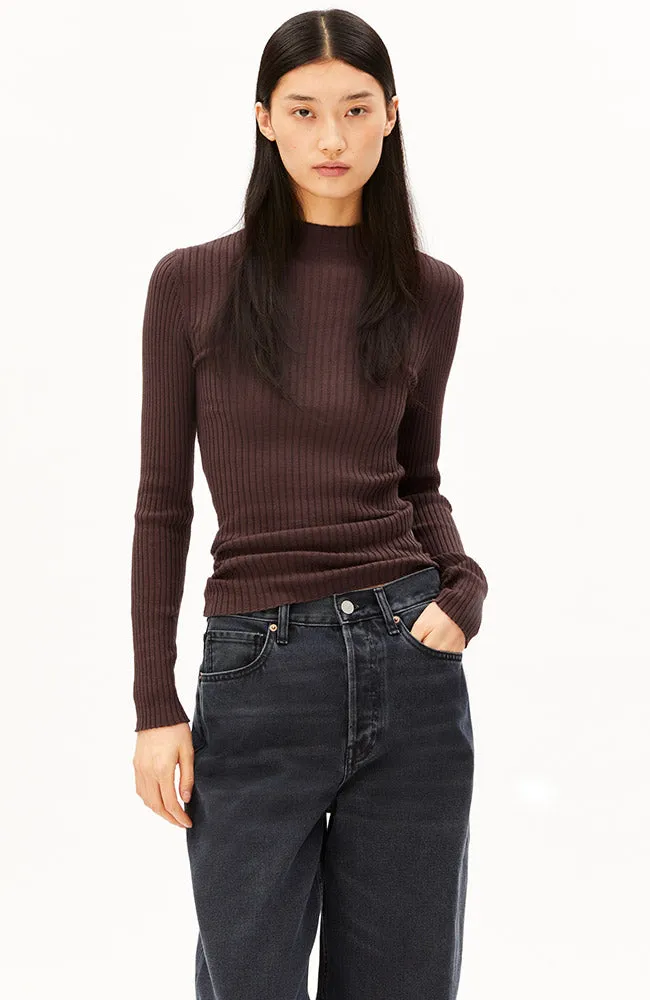 ARMEDANGELS ARMEDANGELS Damen vegan Top Alaania-Tonstein, Braun, – Produktbild 2 von 2