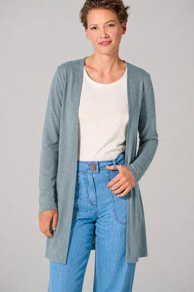 HempAge HempAge Lange Jersey Damenjacke Hanf/Biobaumwolle, Titan (grau), – Produktbild 2 von 4