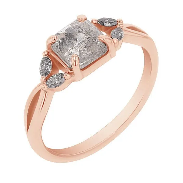 Eppi Eppi Ring mit einem Salt and Pepper Diamanten und Diamanten in Marquise-Form Sila – Produktbild 2 von 3