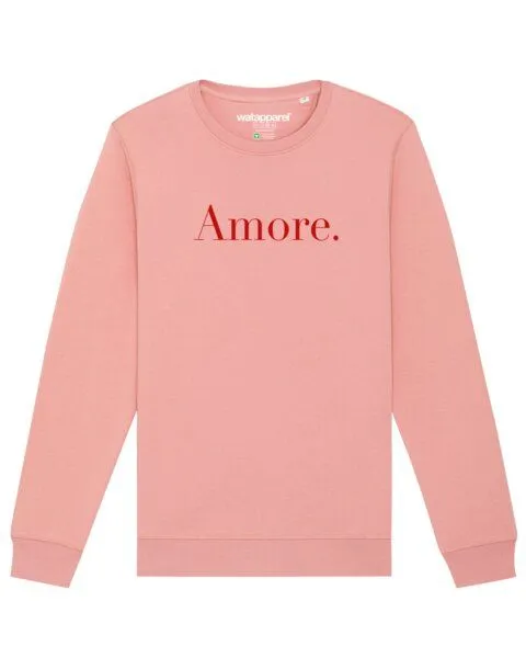 watapparel watapparel Sweatshirt Unisex Amore, Canyon pink, – Produktbild 1 von 3