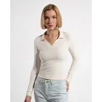 GORG GORG Damen Langarm Bluse aus Bio-Baumwolle & TENCEL Modal, Zartes beige, – Produktbild 1 von 1