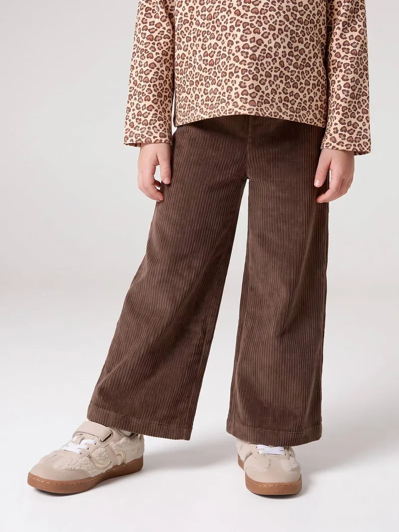 Vertbaudet Weite Mädchen Cordhose, Schokolade, – Produktbild 1 von 4