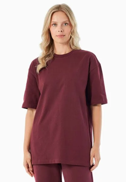 ORGANICATION ORGANICATION TUSSEM | Essentials Travel Unisex T-Shirt aus Bio-Baumwolle, Bordeaux, – Produktbild 3 von 4