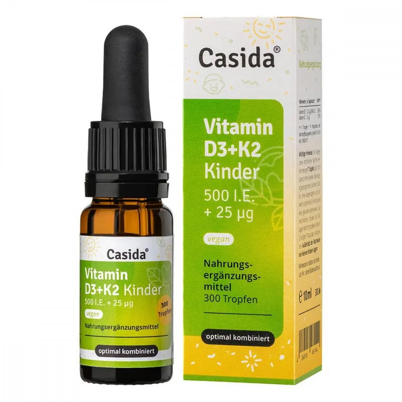 Casida Casida Vitamin D3 K2 Tropfen Kinder Vegan – Produktbild 1 von 1