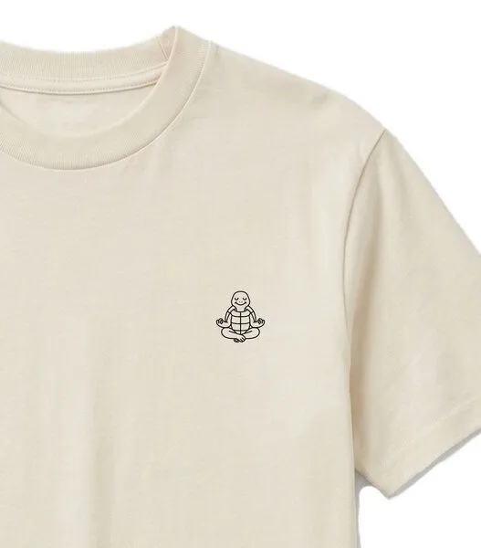 vis wear vis wear Schildkröte im Yoga Flow - Pure Natural Bio Baumwolle Shirt, Natural, – Produktbild 1 von 3