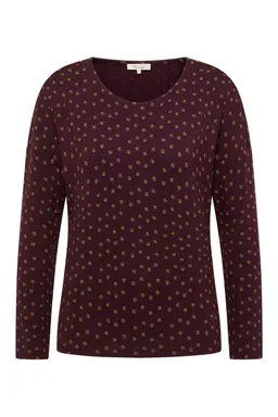 Tranquillo Basic-Shirt Felicee aus Viskose - burgundy sun / M – Produktbild 1 von 1