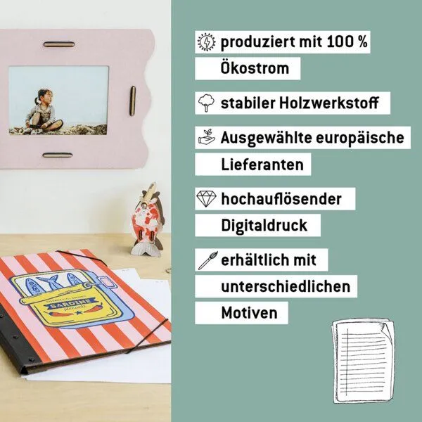 WERKHAUS WERKHAUS Klemmmappe - Sardinen – Produktbild 5 von 5