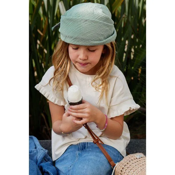 Hutch&Putch Hutch&Putch Musselin Halstuch - Schal - Dreieckstuch für Kinder (6-14 Jahre) aus 100% Bio-Baumwolle, Eucalyptus, – Produktbild 4 von 4