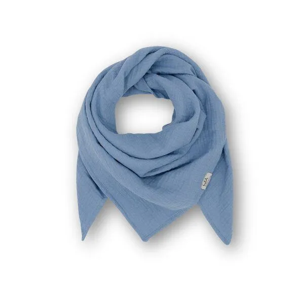 Hutch&Putch Hutch&Putch Musselin Halstuch - Dreieckstuch - Schal für Kleinkinder (1-6 Jahre) aus 100% Bio-Baumwolle, Dusty blue, – Produktbild 1 von 2