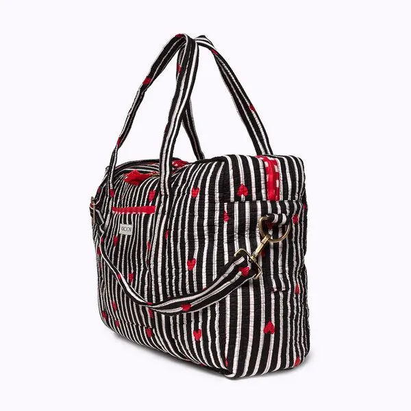 KIKOONI KIKOONI handgefertigte große Reisetasche TRAVELER BAG, "love edition" black, – Produktbild 3 von 4