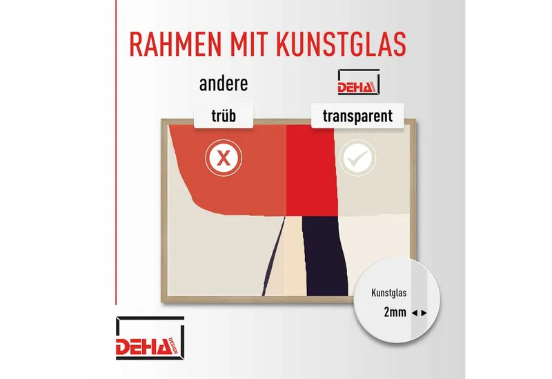 DEHA DESIGN Bilderrahmen Holz Bilderrahmen Fontana, (1 St), Weiß, – Produktbild 4 von 5