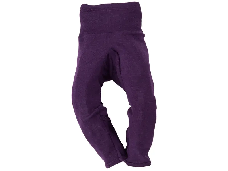 Cosilana Cosilana Baby Hose mit Kratzschutz Wolle Seide lila Gr.62/68, Lila, – Produktbild 1 von 2