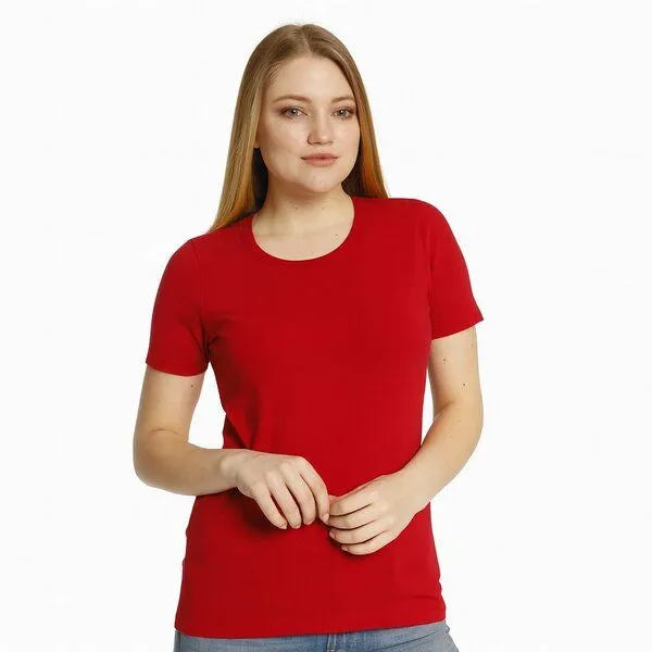 Bruno Barella Bruno Barella Damen T-Shirt 3er Pack – GOTS-zertifiziert aus Bio-Baumwolle aus der Ägäis, Rot, – Produktbild 2 von 3