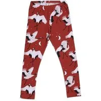 Walkiddy Kinder Leggings GOTS-zertifiziert aus Bio-Baumwolle rot mit Kranich-Motiv – Walkiddy – Produktbild 1 von 1