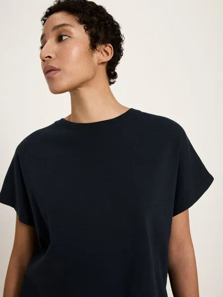 LANIUS LANIUS T-Shirt mit überschnittenen Schultern, Onyx, – Produktbild 4 von 4